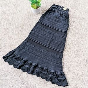 ⭐Black Sweater High neck Dress Torn by Ronny Kobo Anthropologie⭐